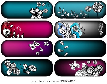floral button design