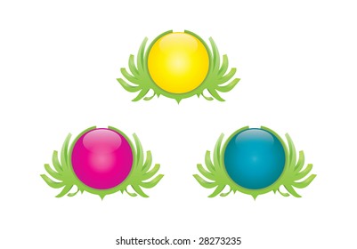 Floral buttons