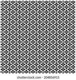Floral B&W pattern. Fine seamless texture with flower shape motif.