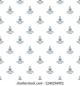 Floral cactus pattern vector seamless repeat for any web design
