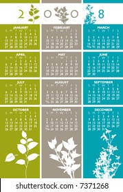 Floral Calendar for 2008.