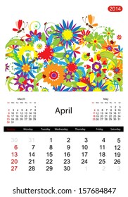 Floral calendar 2014, april