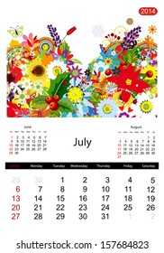 Floral calendar 2014, july