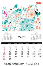 Floral calendar 2014, march