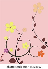  Floral card