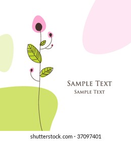 Tarjeta floral