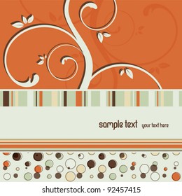 floral card background, vector illustration