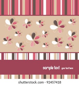 floral card background, vector illustration