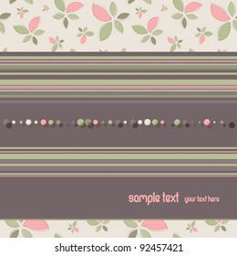 floral card background, vector illustration