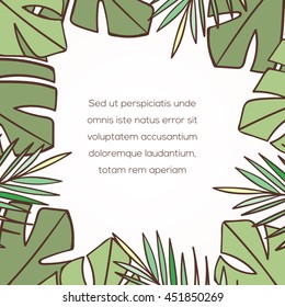 Floral card can be used for holiday cards, shop invitation, postcard or website banner. Flower natural bright invitation. Summer design. Flower concept.