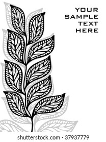 floral card with copy space