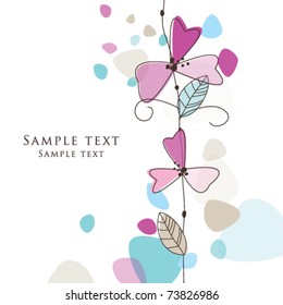 Floral card with copy space