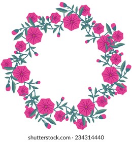 Floral card with decorative bindweed