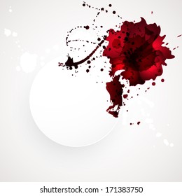 Floral card for design.