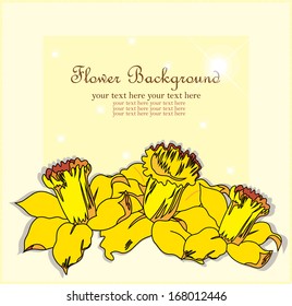 Floral card design for greeting card, invitation