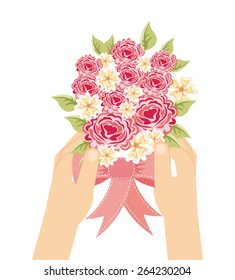 floral card design, vector illustration eps10 graphic 