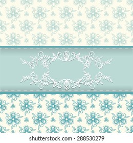 Floral card with frame