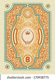 Floral card with heraldic and  royal details