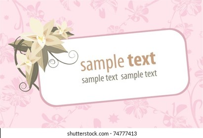 floral card. holiday background