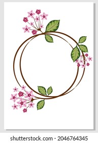 Tarjeta floral con hoya carnosa. Coloca tu texto. Plantilla para tarjeta de saludo, invitación, banner o afiche. Ilustración del vector