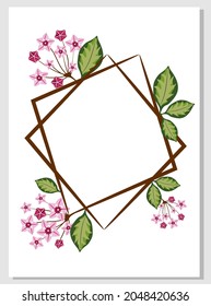 Tarjeta floral con hoya carnosa. Coloca tu texto. Plantilla para tarjeta de saludo, invitación, banner o afiche. Ilustración del vector