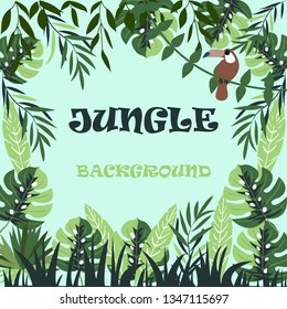 floral card jungle frame background