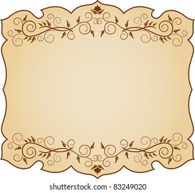 diseño antiguo de tarjeta floral