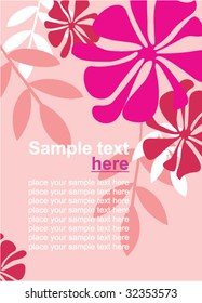 floral card with place for text
