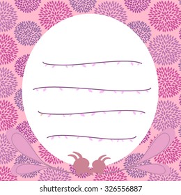 Floral card with place for text