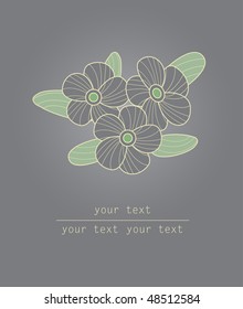 Floral card with place for text.