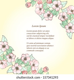 Floral card with place for your text