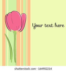 Floral card with place for your text