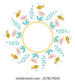 7,877 Bee flowers circle Images, Stock Photos & Vectors | Shutterstock