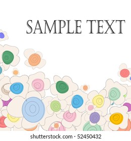 Floral card with sample text