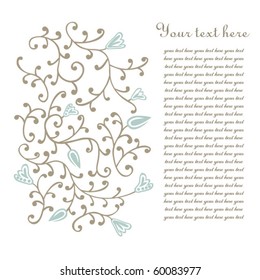 floral card with space for text