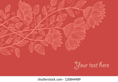 Floral card template