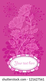 Floral card template