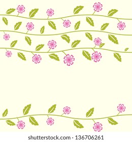 Floral card template