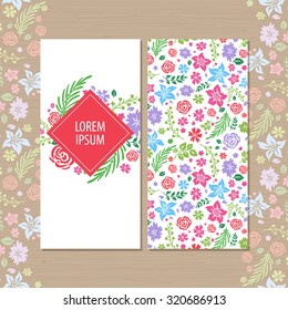 Floral card template