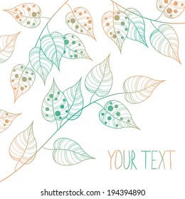 Floral card. Template for print or web (card, folder, banner or others).