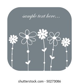 Floral card. Vector.