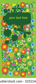 Floral card. Vector