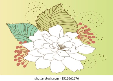 floral card vector design. garden flower lavender white. Wedding rustic invitation elegant invite. 