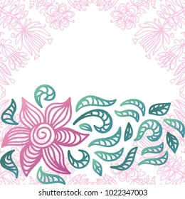 Floral card. Vector illustration