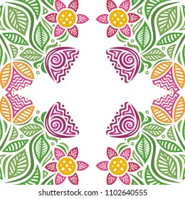 Floral card. Vector illustration