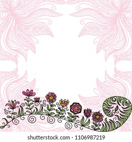 Floral card. Vector illustration