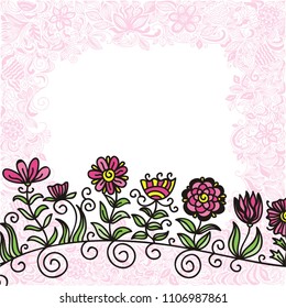 Floral card. Vector illustration
