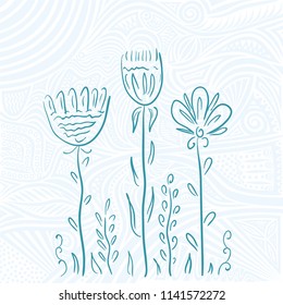 Floral card. Vector illustration