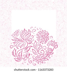 Floral card. Vector illustration