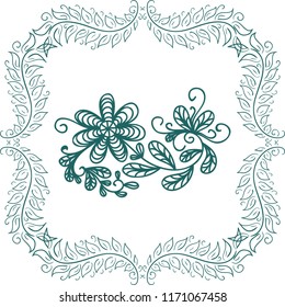 Floral card. Vector illustration
